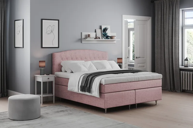 Belda Kontinentalsäng 180x200Medium - Rosa - Products - Möbler - Säng - Kontinentalsäng