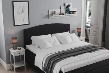 Belda Sängpaket 180x200 Fast - Svart - Products - Möbler - Säng - Kontinentalsäng