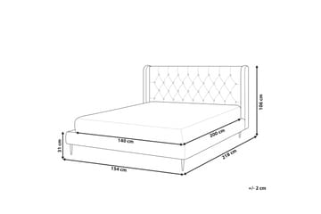 Bernie Sängram 140x200 cm - Grå/Guld - Products - Möbler - Säng - Sängram & sängstomme