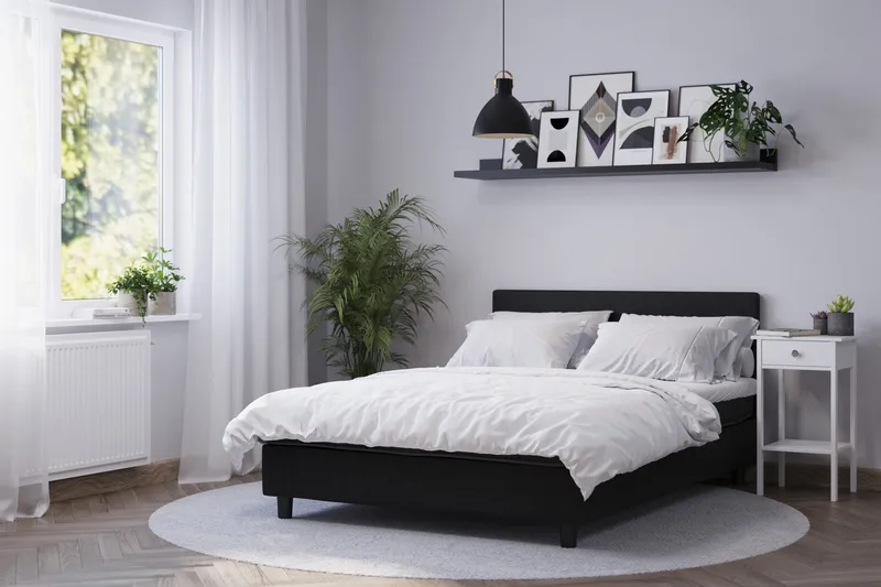 Billingen Kontinentalsäng 140x200 cm - Svart - Products - Möbler - Säng - Kontinentalsäng