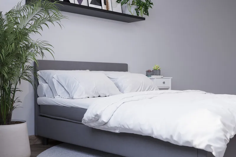Billingen Kontinentalsäng 160x200 cm - Grå - Products - Möbler - Säng - Kontinentalsäng