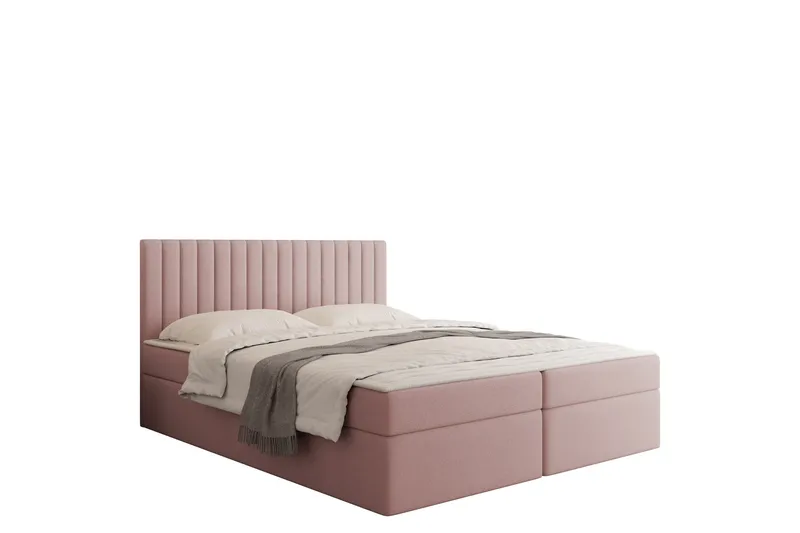Calrosor Sängpaket Kontinentalsäng med Förvaring 180x200 cm, Rosa