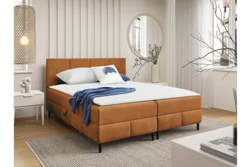 Celestine Förvaringssäng 120x200 cm - Orange - Products - Möbler - Säng - Komplett sängpaket