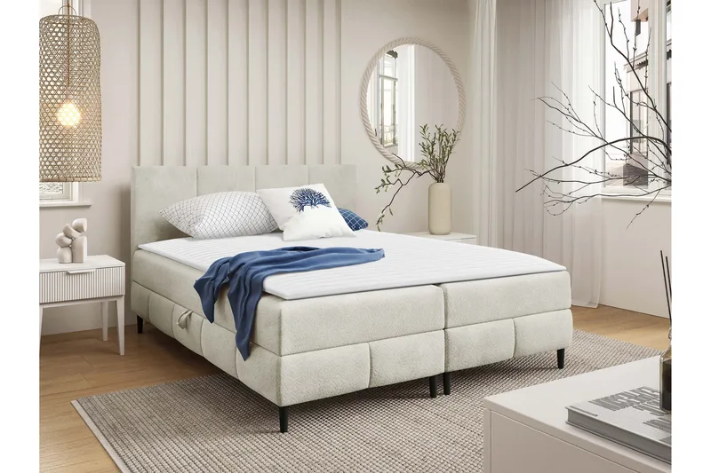 Celestine Förvaringssäng 120x200 cm - Vit - Products - Möbler - Säng - Komplett sängpaket