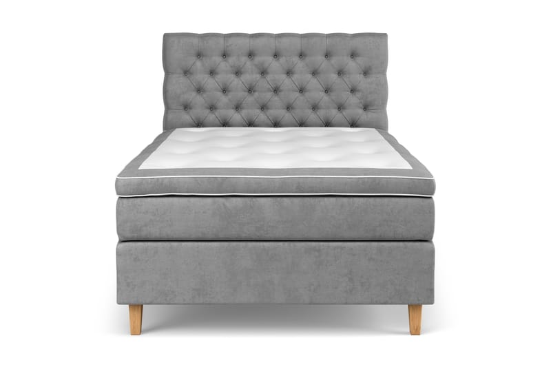 Celine Kontinentalsäng 120x200cm - Grå/Sammet - Products - Möbler - Säng - Enkelsäng