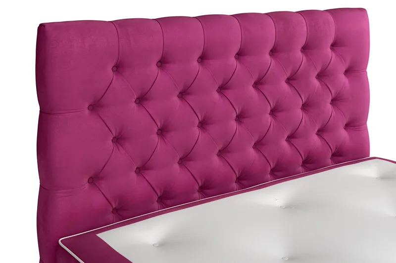 Celine Kontinentalsäng 120x200cm - Rosa/Sammet - Products - Möbler - Säng - Kontinentalsäng