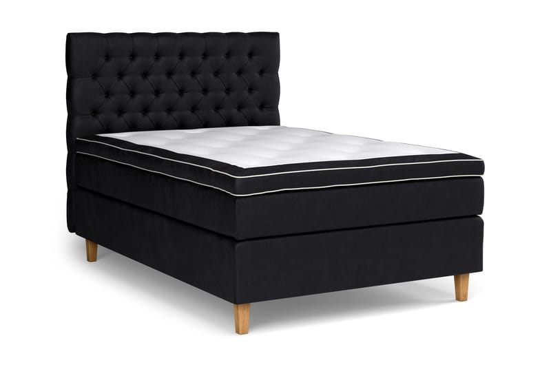 Celine Kontinentalsäng 120x200cm - Svart/Sammet - Products - Möbler - Säng - Kontinentalsäng