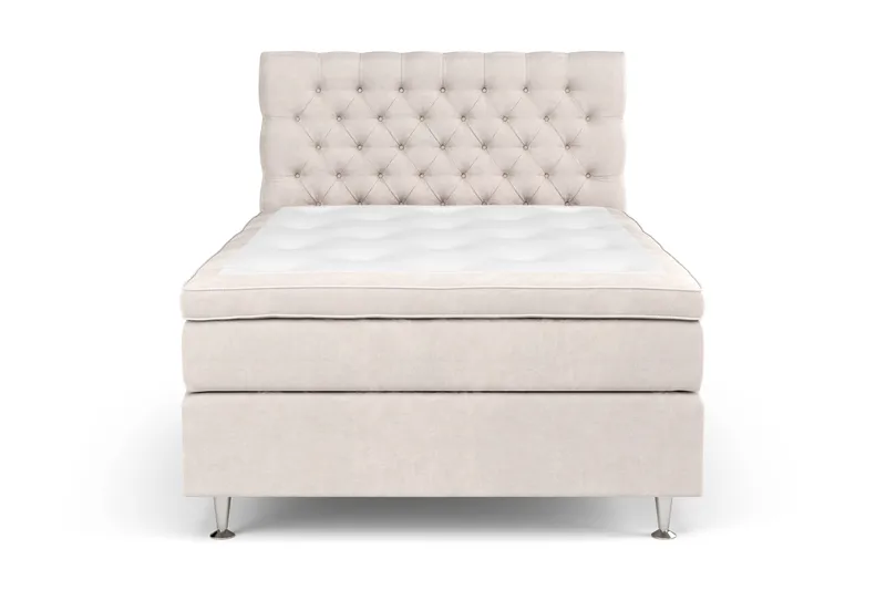 Celine Kontinentalsäng 140x200cm - Beige/Sammet - Products - Möbler - Säng - Kontinentalsäng