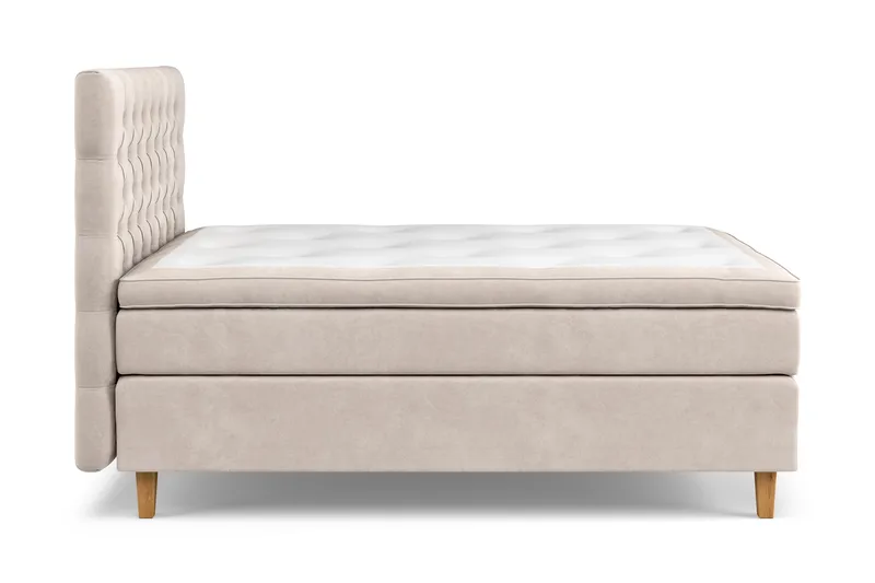 Celine Kontinentalsäng 140x200cm - Beige/Sammet - Products - Möbler - Säng - Kontinentalsäng