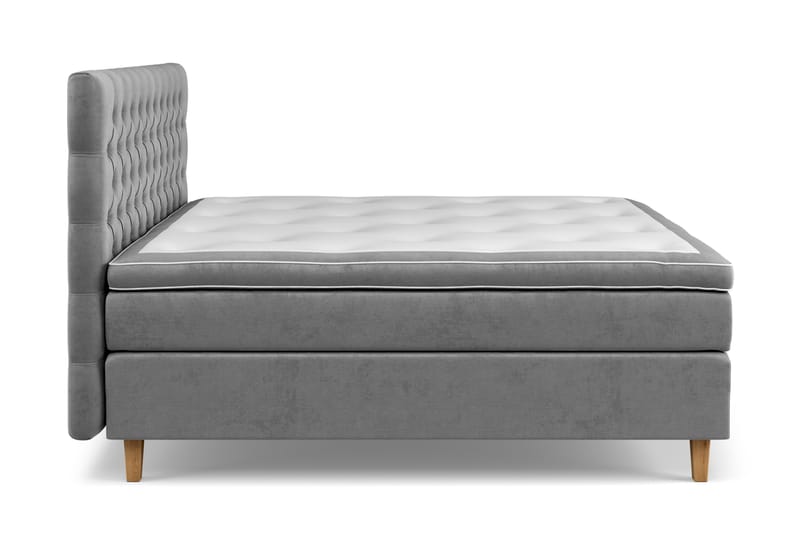 Celine Kontinentalsäng 160x200cm - Grå/Sammet - Products - Möbler - Säng - Kontinentalsäng