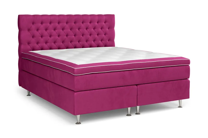 Celine Kontinentalsäng 160x200cm - Rosa/Sammet - Products - Möbler - Säng - Kontinentalsäng