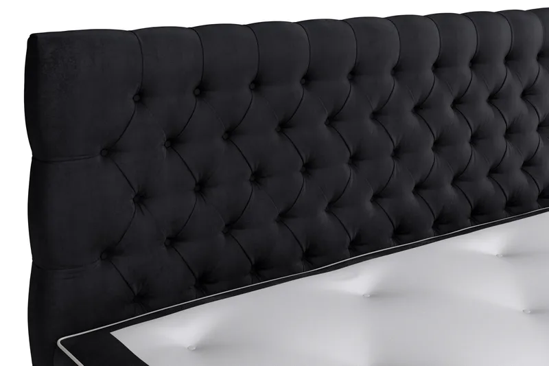Celine Kontinentalsäng 160x200cm - Svart/Sammet - Products - Möbler - Säng - Kontinentalsäng