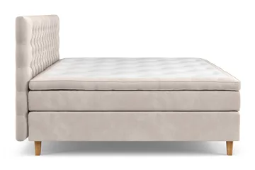 Celine Kontinentalsäng 210x210cm - Beige/Sammet - Products - Möbler - Säng - Kontinentalsäng