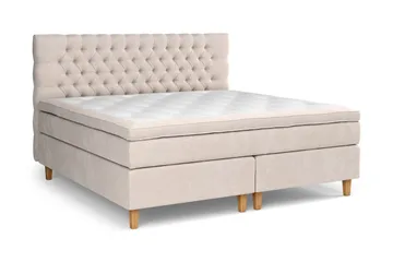 Celine Kontinentalsäng 210x210cm - Beige/Sammet - Products - Möbler - Säng - Kontinentalsäng