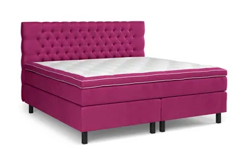 Celine Kontinentalsäng 210x210cm - Rosa/Sammet - Products - Möbler - Säng - Kontinentalsäng