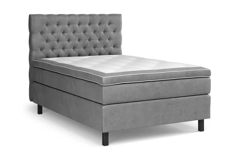 Celine Sängpaket 120x200 cm - Grå/Sammet - Products - Möbler - Säng - Enkelsäng
