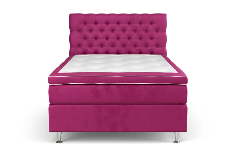 Celine Sängpaket 120x200 cm - Rosa/Sammet - Products - Möbler - Säng - Kontinentalsäng