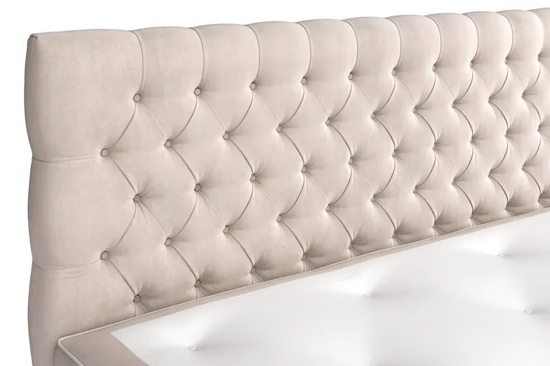 Celine Sängpaket 160x200cm - Beige/Sammet - Products - Möbler - Säng - Kontinentalsäng