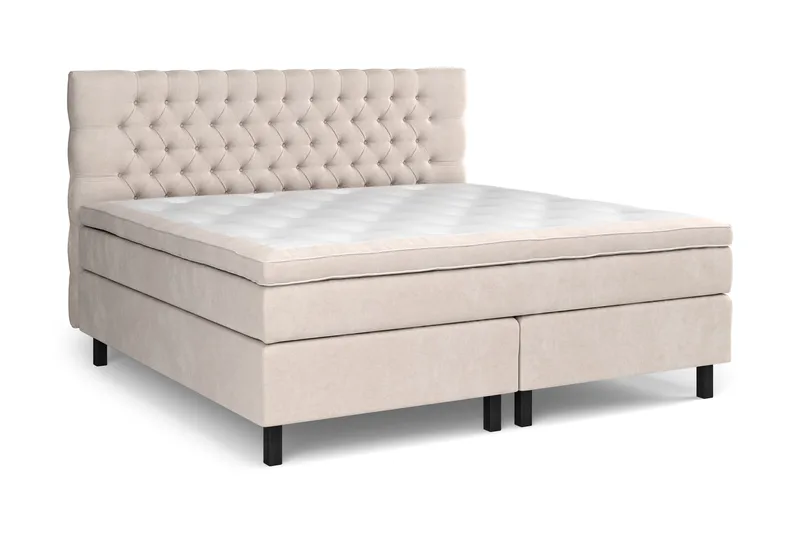 Celine Sängpaket 210x210cm - Beige/Sammet - Products - Möbler - Säng - Kontinentalsäng