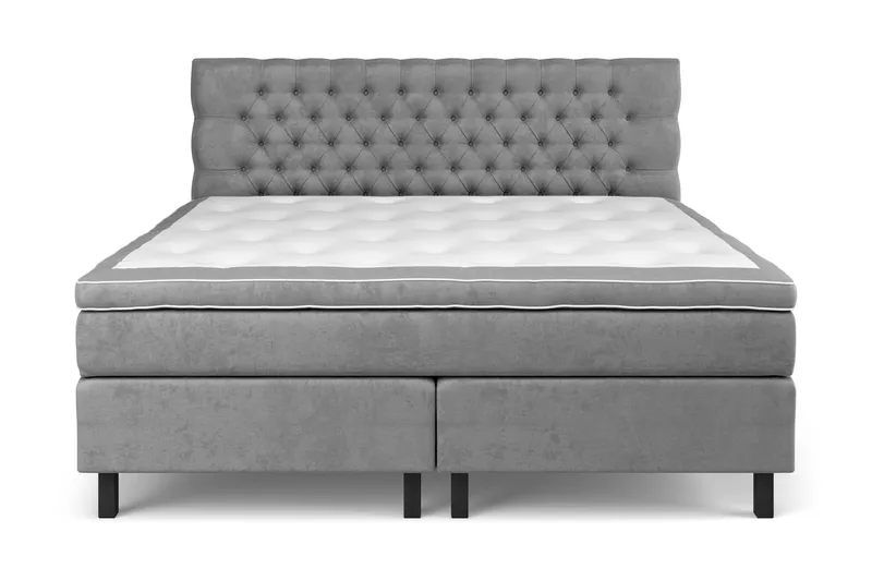 Celine Sängpaket 210x210cm - Grå/Sammet - Products - Möbler - Säng - Kontinentalsäng