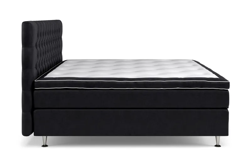 Celine Sängpaket 210x210cm - Svart / Sammet - Products - Möbler - Säng - Kontinentalsäng
