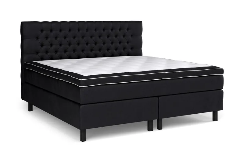 Celine Sängpaket 210x210cm - Svart/Sammet - Products - Möbler - Säng - Kontinentalsäng