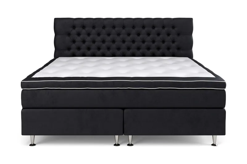 Celine Sängpaket 210x210cm - Svart/Sammet - Products - Möbler - Säng - Kontinentalsäng