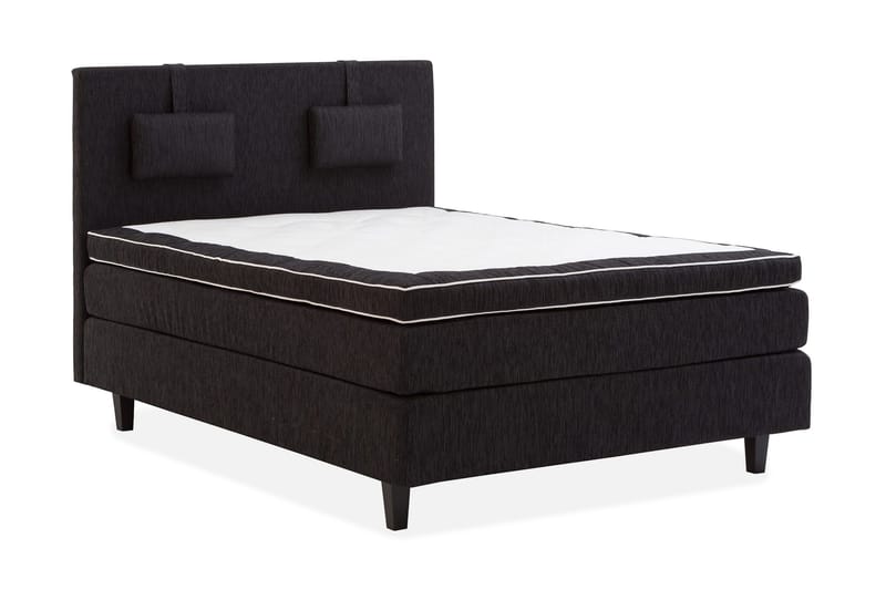 Charleston Kontinentalsäng 120x200 Fast Polyeterskum, Svart