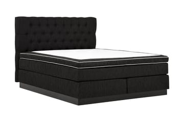 Charleston Kontinentalsäng 160x200 Fast Polyeterskum - Svart - Products - Möbler - Säng - Kontinentalsäng