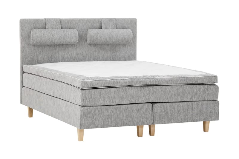 Charleston Kontinentalsäng 180x200 Fast Polyeterskum, Ljusgrå