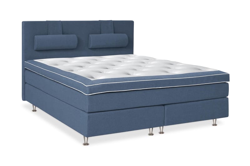 Charleston Kontinentalsäng 210 Polyetermadrass - Blå - Products - Möbler - Säng - Kontinentalsäng