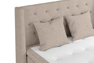 Cuba Sängpaket 160x200 med Två Beiga Kuddar - (+Fler val) Beige/Brun - Products - Möbler - Säng - Kontinentalsäng