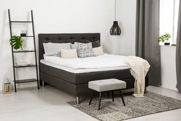 Diplomat Kontinentalsäng 160x200 - Mörkgrå - Products - Möbler - Säng - Kontinentalsäng