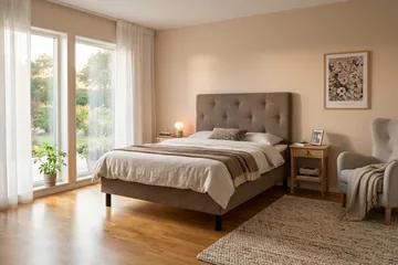Dream Komplett Sängpaket 120x200 cm Assymetriska knappar - Brun - Products - Möbler - Säng - Kontinentalsäng