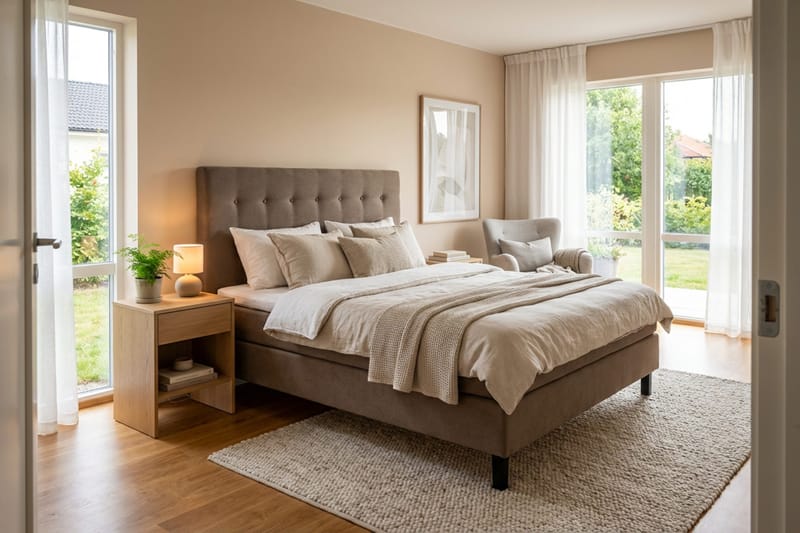 Dream Komplett Sängpaket 160x200 cm Knappar - Brun - Products - Möbler - Säng - Kontinentalsäng