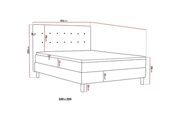 Dream Komplett Sängpaket 180x200 - Svart - Products - Möbler - Säng - Kontinentalsäng