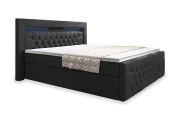 Franco Sängpaket med förvaring LED-belysning 140x200 cm - 140x200 Svart (+Fler val) - Products - Möbler - Säng - Säng med förvaring