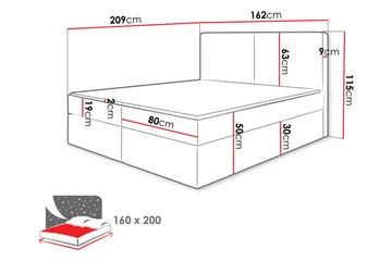 Garris Sängpaket Kontinentalsäng 160x200 cm - Ljusgrå - Products - Möbler - Säng - Komplett sängpaket