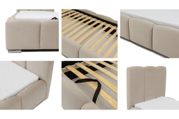 Gioia Sängram med Förvaring 90x200 cm - Grön - Products - Möbler - Säng - Sängram & sängstomme