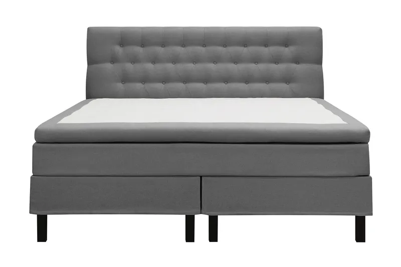 Hilton Komplett Sängpaket 160x200 cm Kontinentalsäng med diamant sänggavel, Grå