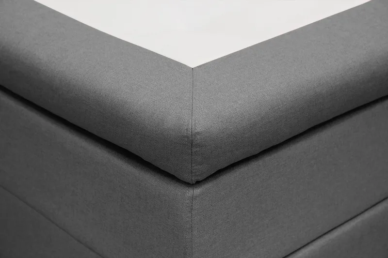 Hilton Komplett Sängpaket 160x200 cm Kontinentalsäng med rutad sänggavel - Grå - Products - Möbler - Säng - Kontinentalsäng