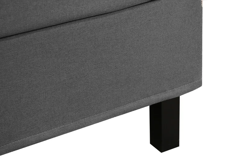 Hilton Komplett Sängpaket 160x200 cm Kontinentalsäng med rutad sänggavel - Grå - Products - Möbler - Säng - Kontinentalsäng