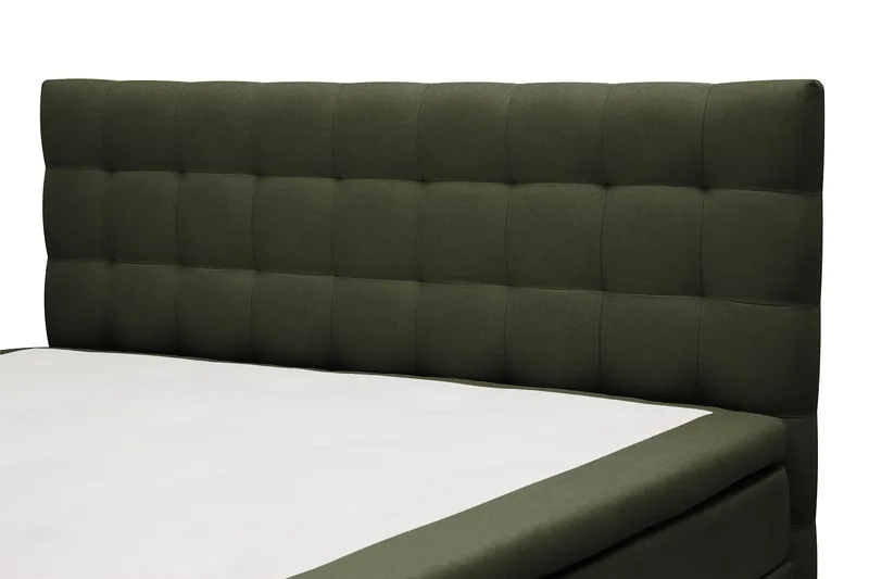 Hilton Komplett Sängpaket 160x200 cm Kontinentalsäng med rutad sänggavel - Grön - Products - Möbler - Säng - Kontinentalsäng