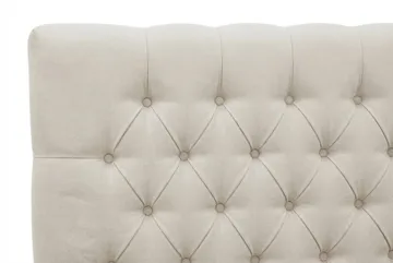 Hilton Lyx Komplett Sängpaket 160x200 cm Kontinentalsäng med knappad sänggavel i chenille - Beige - Products - Möbler - Säng - Kontinentalsäng