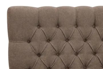 Hilton Lyx Komplett Sängpaket 160x200 cm Kontinentalsäng med knappad sänggavel i chenille - Mörkbrun - Products - Möbler - Säng - Kontinentalsäng