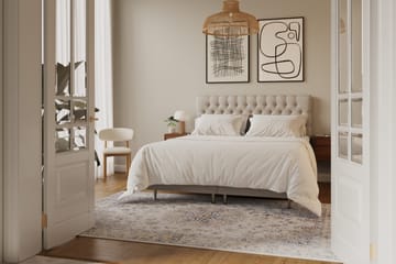 Hilton Lyx Komplett Sängpaket 180x200 cm Kontinentalsäng med knappad sänggavel - Beige - Products - Möbler - Säng - Kontinentalsäng