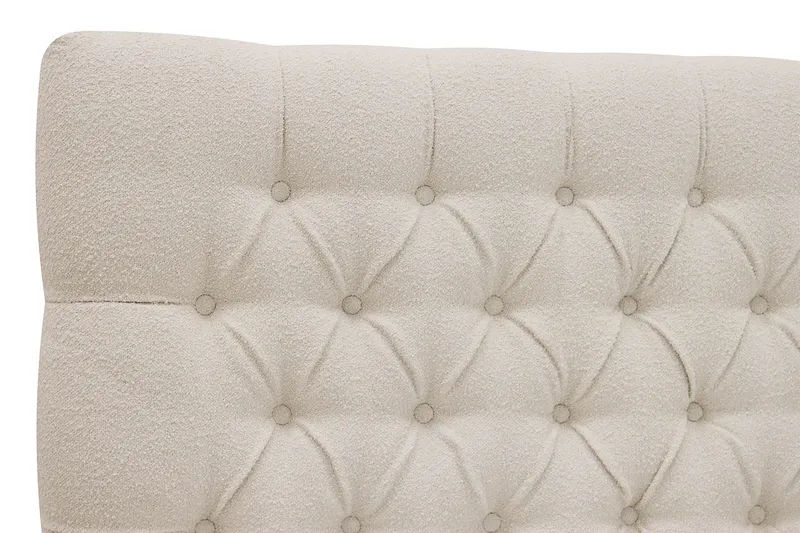 Hilton Lyx Komplett Sängpaket 180x200 cm Kontinentalsäng med knappad sänggavel i bouclé - Ivory / Bouclé - Products - Möbler - Säng - Kontinentalsäng