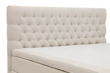 Hilton Lyx Komplett Sängpaket 180x200 cm Kontinentalsäng med knappad sänggavel i bouclé - Ivory / Bouclé - Products - Möbler - Säng - Kontinentalsäng