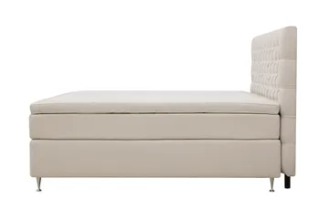 Hilton Lyx Komplett Sängpaket 180x200 cm Kontinentalsäng med knappad sänggavel i bouclé - Ivory / Bouclé - Products - Möbler - Säng - Kontinentalsäng