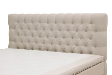 Hilton Lyx Komplett Sängpaket 180x200 cm Kontinentalsäng med knappad sänggavel i sammet - Beige - Products - Möbler - Säng - Kontinentalsäng